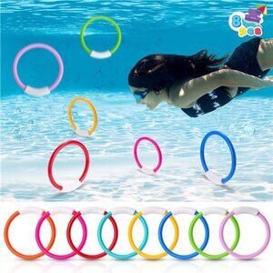 8 Pcs Pool Ring Diving Set for Children, Colorful Underwater Training